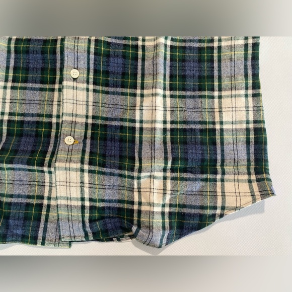 NEW-Size S Mens North Country Long Sleeve Button Down Shirt PortugeseFlannel Grn - Picture 2 of 12